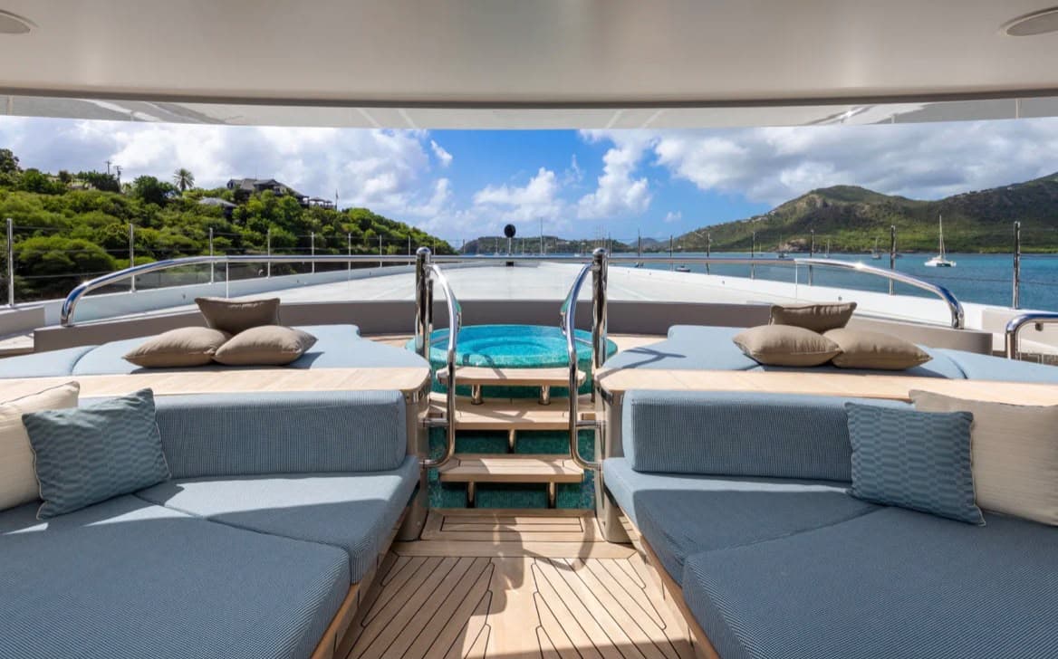Whisper sun deck overlooking the bay